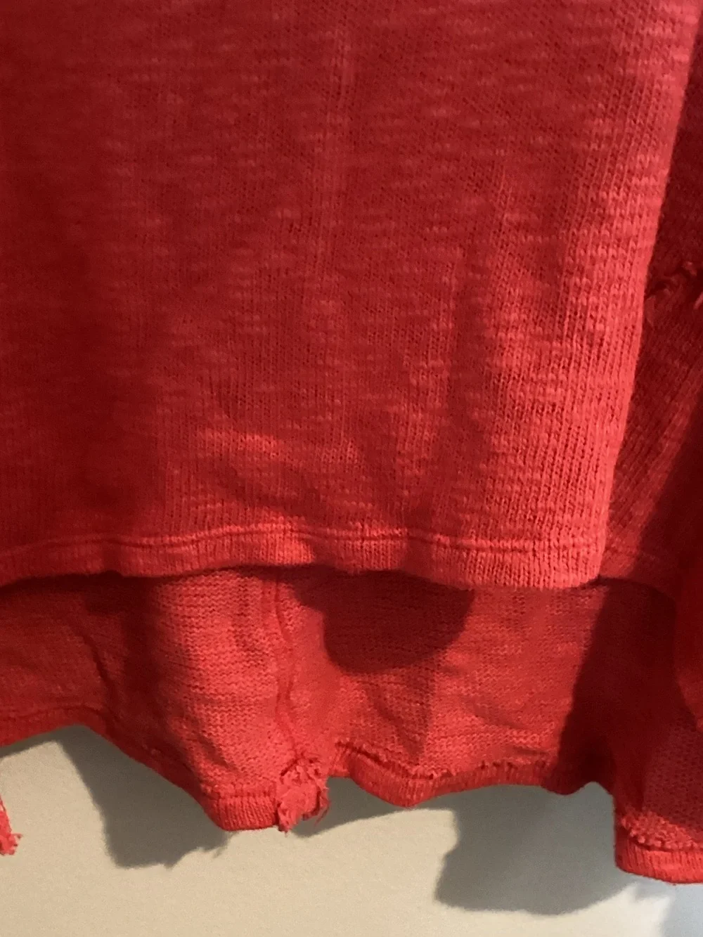 We The Free Red Lightweight Crewneck Pullover